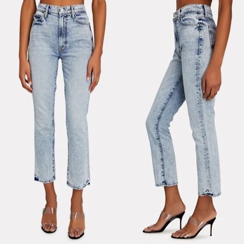 MOTHER SUPERIOR The Swooner Rascal Ankle Jeans Signs & Symbols Wash Size 32